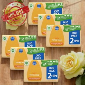 12 x 90g Baby Soap with Honey – Gently cleanses delicate skin