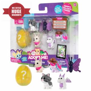 Adopt Me! Pets Multipack Cuddle Crew - Hidden Pet - Top Online Game - Exclusive Virtual Item Code Included - Fun Collectible Toys for Kids Featuring Your Favourite Pets
