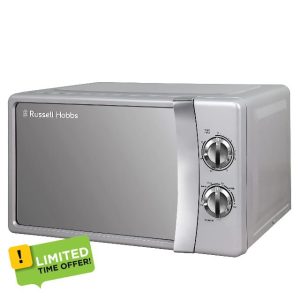 Russell Hobbs RHMM701S 17 Litre 700 W Silver Solo Manual Microwave with 5 Power Levels
