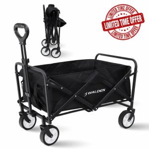 Festival Trolley on Wheels Folding - Foldable Camping Cart Garden Wagon Compact Camping Trolley Cart for Garden