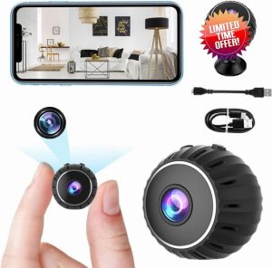 Mini Spy Camera 1080P HD Hidden Camera - Portable Small HD Nanny Cam with Night Vision and Motion Detection - Built-in Battery - Covert Security Camera for Home/Office/Indoor/Outdoo