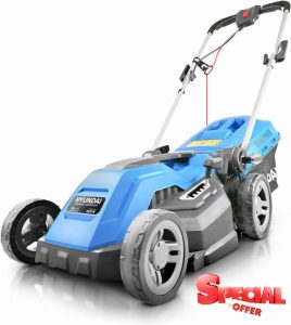Hyundai 15'' / 38cm 1600w Electric Lawnmower with Rear Roller