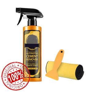 Cement Remover For Car Stain Cleaner Concrete Remove Dissolver Gentle Formula Paint Spray Liquid * 1 Small Scraper Cleaning Towel