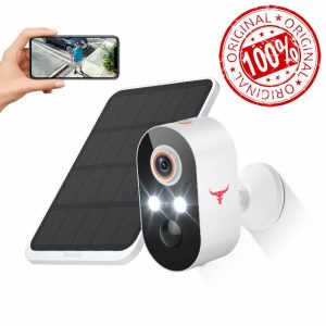 Wireless Solar Security Camera with Spotlights