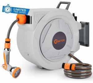 Retractable Garden Hose Reel 30m+2m