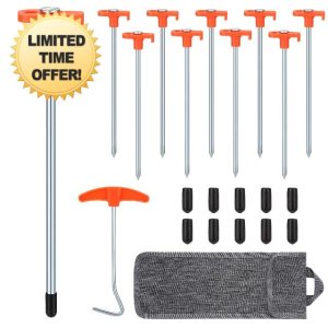 Meng Jiaran Tent Pegs Metal Heavy Duty