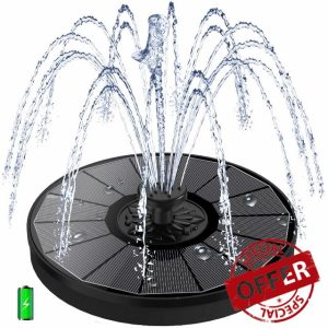 SZMP Solar Fountain with 2000mAh Battery Backup Works in Cloudy