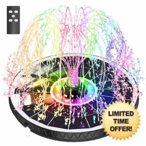 SZMP Solar Fountain 6W Bird Bath Fountains 2025 NEW Remote Control