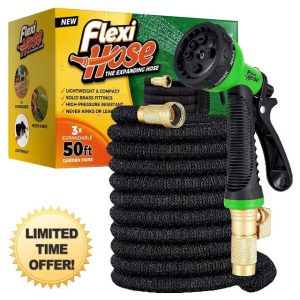 Flexi Hose Expandable Garden Hose - 50FT Heavy Duty Water Hose