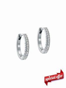 Ted Baker Heplie Crystal Hoop Earrings (14mm outside diameter) For Wome