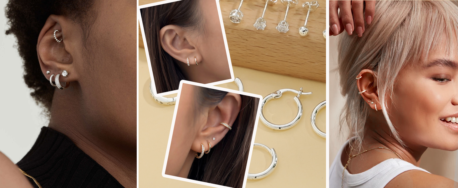 PABBEU Small Hoop Earrings For Women