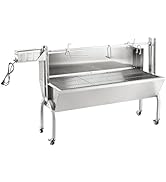 Smoker Barbecue Charcoal Portable BBQ with Waterproof Cover, Side Tables & Temperature Gauge, Adj...