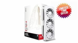 XFX Quicksilver AMD Radeon RX 9070XT White Magnetic Air Edition with 16GB GDDR6 HDMI 3xDP