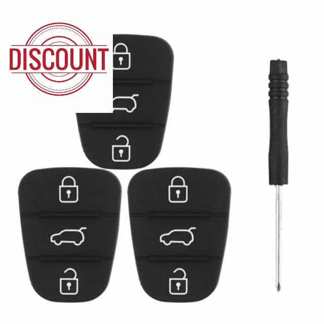 3 Pack 3 Button Car Key Fob Cover