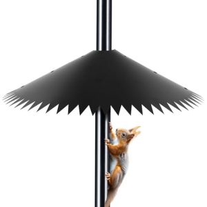 Wrap Around Squirrel Baffle Outdoor Pole Mount Birds House Guard for Outdoor Shepherd’s Hook