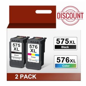 LIFOR PG-575XL CL-576XL Replacement for Canon 575 576 Ink Cartridges XL for Pixma TR4750i TS3550i TS3551i TS3751i TS3752i TR4751i TR4755i TR4756i (1 Black 1 Colour)