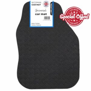 Nicoman Car Mats Universal Black Car Mats with Anti-Slip