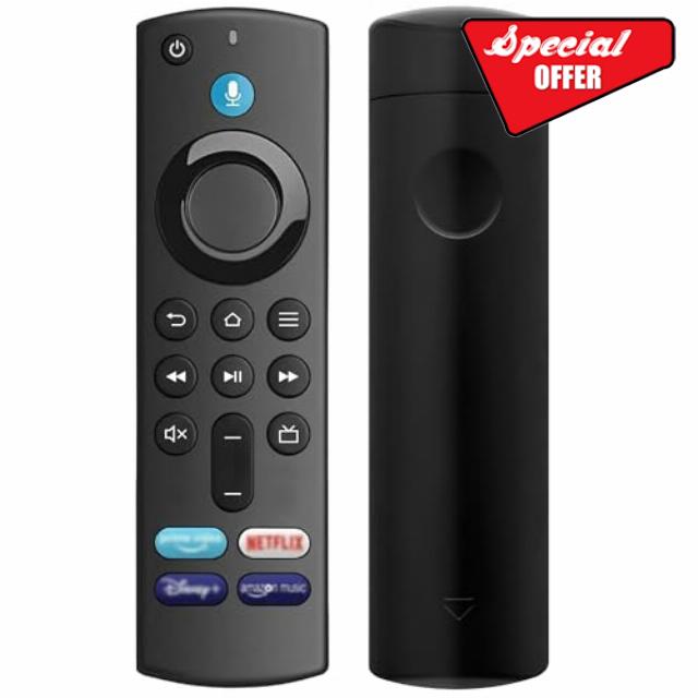 Voice Remote (3rd Gen) Control Replacement with Voice Function Fit for TVs Stick/4K/4K Max/Lite/TV Cube and Fit for Smart Tvs Cube (2nd Gen