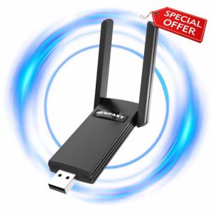 AC1300 USB Wifi Dongle for pc 2.4/5GHz USB Wifi Adapter 802.11ac Computer Internet Wireless Adapter for Desktop Support Windows 11/10/8/8.1