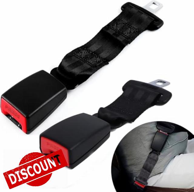 2 packs Car Seat Belt Extender Adjustable Red Seat Belt Extender Automobile Universal Fixing Strap Vehicle Seat Belt Extender Buckle Covers UK Car Belt Lock Buckle 23CM+36CM