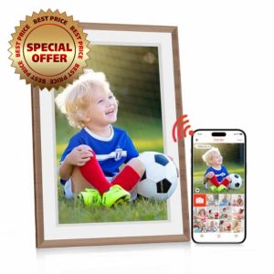 Frameo 10.1" WiFi Digital Photo Frame-Built in 32GB Memory with 1280 x 800 IPS HD Touch Screen Electronic Photo Frame