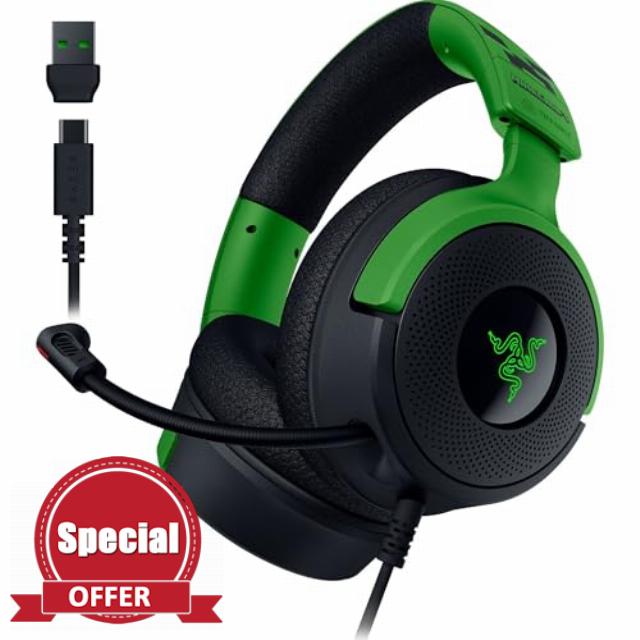Razer Kraken V4 X Minecraft Edition - Wired USB PC Gaming Headset (TriForce 40mm Drivers
