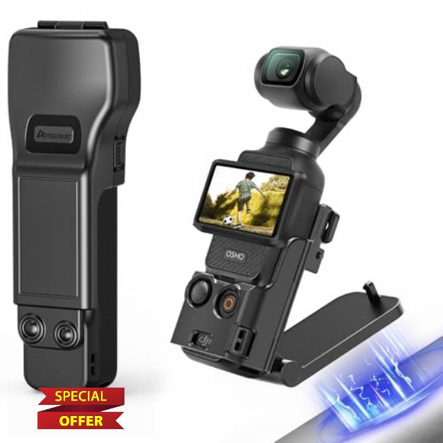AMAZEAR Magnetic Mount Stand and Gimbal Lens Protective Cover Combo for DJI Osmo Pocket 3
