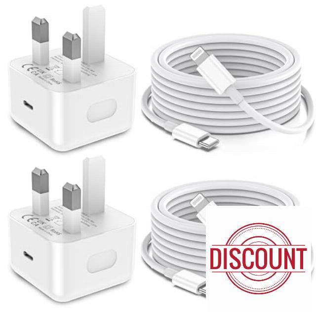 LCOGPDOY for iPhone Charger Fast Charge 2Pack USB C Charger Plug and 2M USBC to for Lightning Cable Apple Fast Phone Charging for iPhone 14 13 12 11 Pro Max XR X SE 8Plus