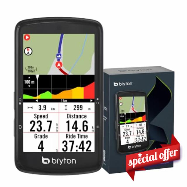 Bryton Rider S810 GPS Bike Computer with 3.5" Color Touchscreen with 2.5D Curved Glass