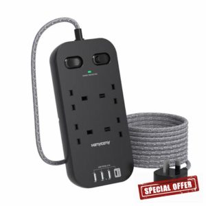 Black Extension Lead