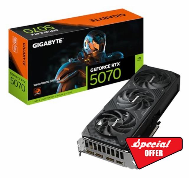 Gigabyte GeForce RTX 5070 WINDFORCE SFF 12G Graphics Card - 12GB GDDR7
