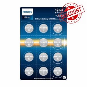 Philips Lithium CR2032 3 Volt Batteries - Ideal for Key Fobs and Calculators