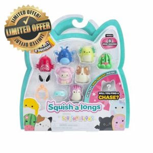 Squish-a-longs 8 Pack (STYLE 3- W2) - (8) 1” Mini-Squish with (2) Accessories