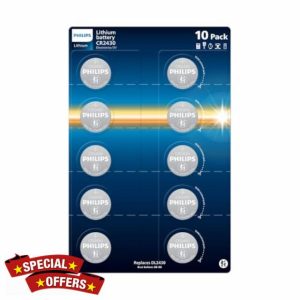 Philips Lithium 3 Volt CR2430 Batteries - Suitable for Clocks