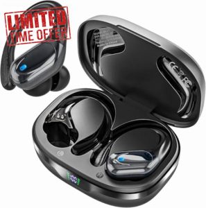 Wireless Earbuds Bluetooth Headphones 80hrs Playback Ear Buds Power Display with Noise Canceling Mic Headsets for Sports/Workout/Running