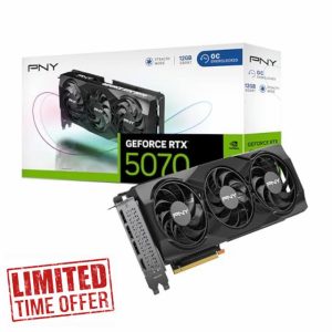 PNY GeForce RTX™ 5070 12GB OC Triple Fan Graphics Card DLSS 4