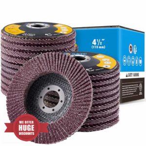 Flap Discs 115mm 20 Pack Grinding Discs 40/60/80/120 Grit for Angle Grinder to Sanding Grinding Metal Wood