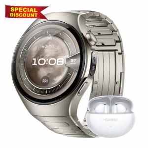 HUAWEI WATCH 5 46mm Silver + FreeBuds 6i White
