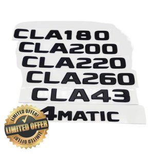 ERAKAFZTTK 3D ABS Car Sticker Trunk Badge Fit For Mercedes AMG W117 C117 C118 CLA43 CLA45 CLA200 CLA220 CLA260 4MATIC Emblem Logo Accessories(CLA260)