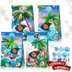 JeVenis Moana Birthday Party Supplies Moana Party Bags Moana Party Favors Treat Goodies Sweets Favors Bags Boxes for Birthday Baby Showe