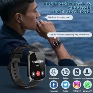 1.95" HD Curved Screen Smartwatch with Heart Rate/Sleep Monitor