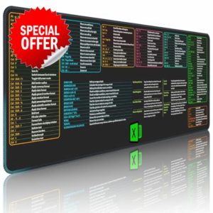 EWRGIJ Excel Shortcuts Mouse Mat