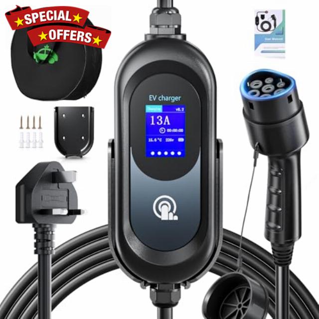 EVJUICION EV Charger Cable Type 2 to 3 Pin Plug