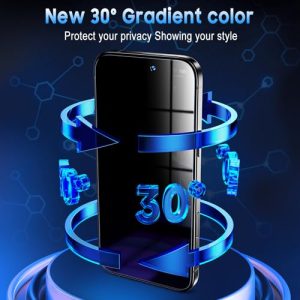 30° Anti Spy Tempered Glass Film 9H Hardness HD Full Coverage Protection with Easy Installation Tool