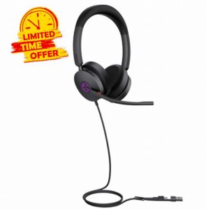 Yealink UH48 Dual Teams USB-C/A - wired stereo headset certified for Microsoft Teams