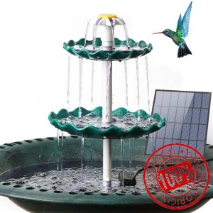 Bird Bath 3 Tiered with 3.5W Solar Pump