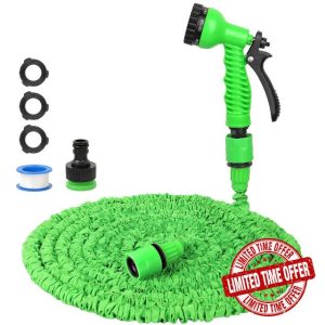 Expandable Garden Hose Water Pipe - 50FT Water Hose with 7 Function Spray Nozzle