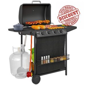 Outsunny 4+1 Burner Gas BBQ Grill