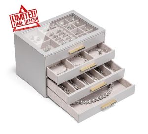 Vlando Jewellery Box with Glass Lid