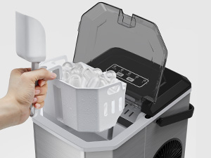 ice maker countertop machine cube makers portable silonn black 2 size bullet ice for home kitchen